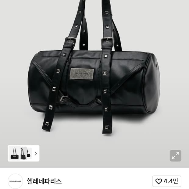 급처)) 헬레네파리스 스퀘어 스터드 레더 더플 백 / 애즈온 배드블러드