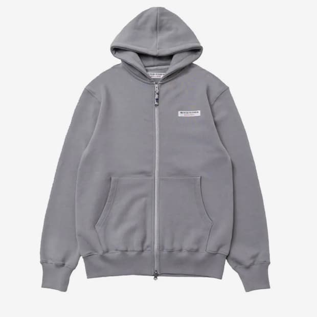 더뮤지엄비지터 FABRIC RINGED HOODY (BLUE GREY)