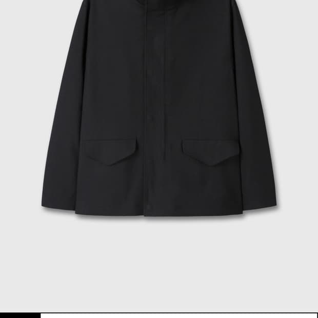 Wool blending jacket black