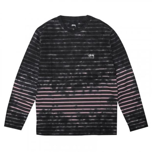 Stussy BLEACH STRIPE LS CREW