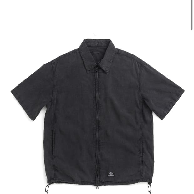 해칭룸 디키즈 zip shirket washed black-2사