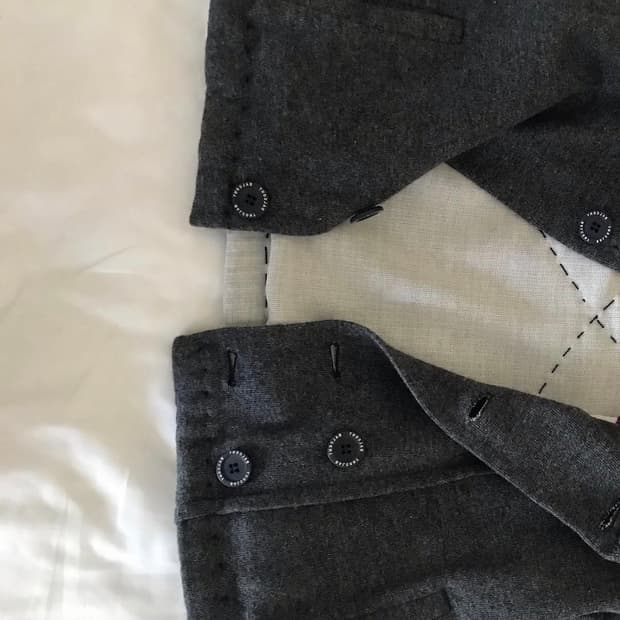 eont's classic aged wool cardigan