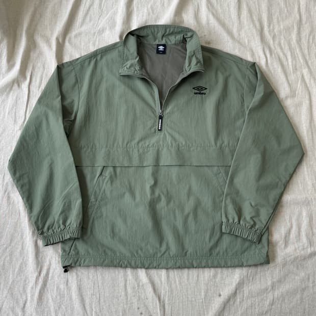 엄브로 카키 나일론 반집업 아노락 100(105)