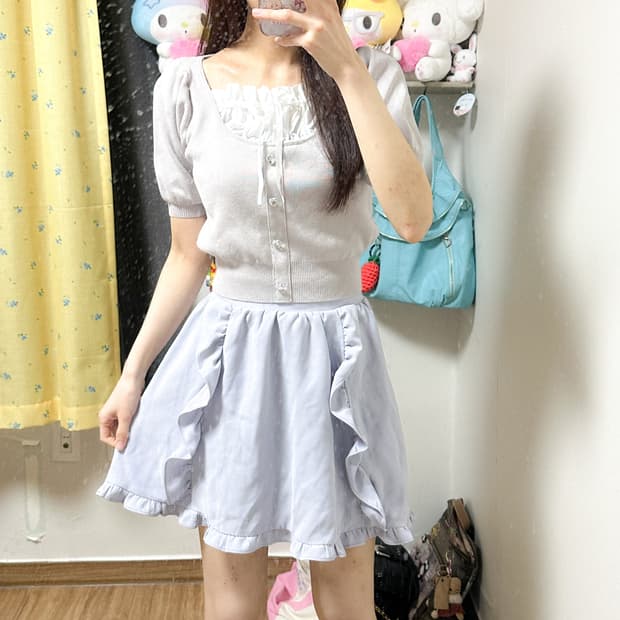 빈티지 레이스 리본 로지타 스커트 세트 히메갸루 로걀 일브 스나계 양산형