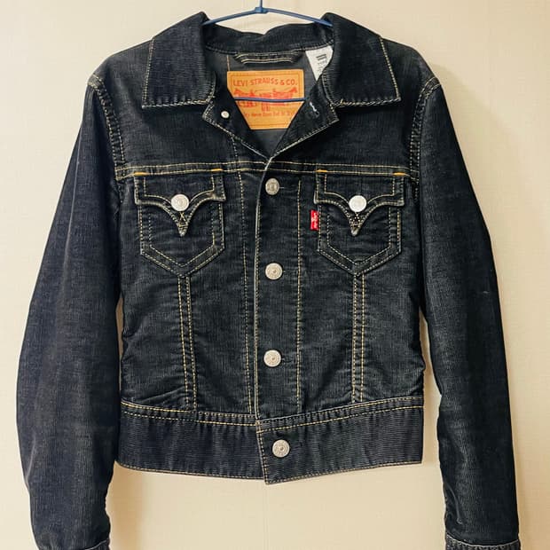 리바이스 Type1 아이코닉 블랙 코듀로이 골덴 트러커 자켓 실착 1회