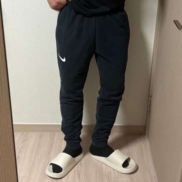 정품 나이키 스우시 블랙 조거팬츠 트레이닝 바지