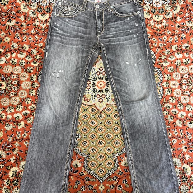 [33] 트루릴리전 RICKY BIG QT 그레이 데님팬츠