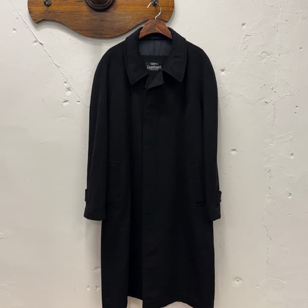 L) Cashmere Raglan Balmacaan Coat Black
