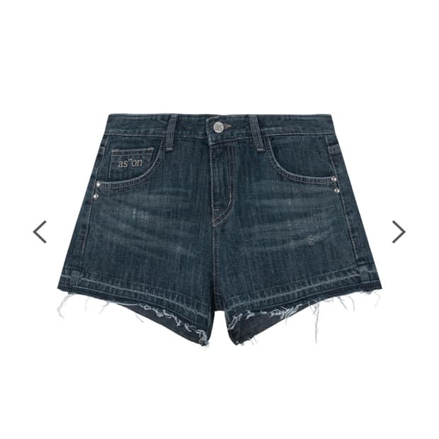 ASON FOLD DENIM SHORT PANTS / BLUE