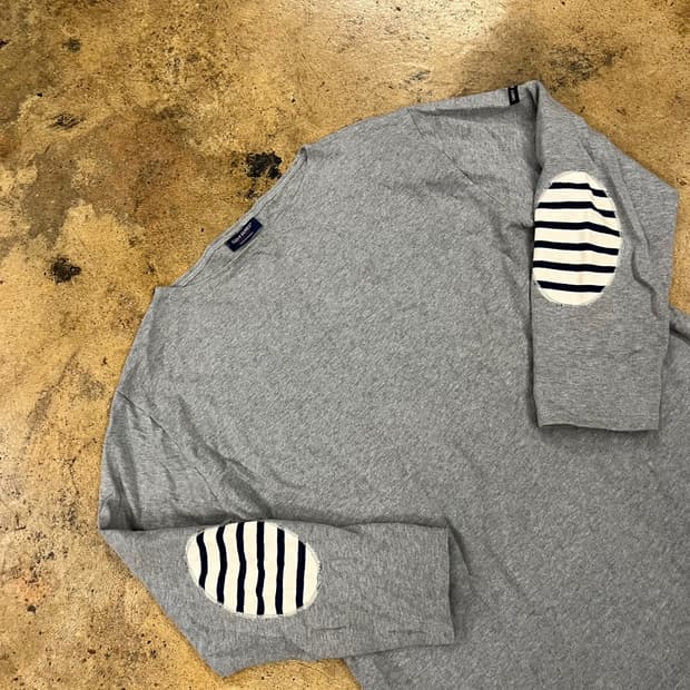 [정품] 세인트제임스 엘보우패치 긴팔티셔츠 그레이 b17