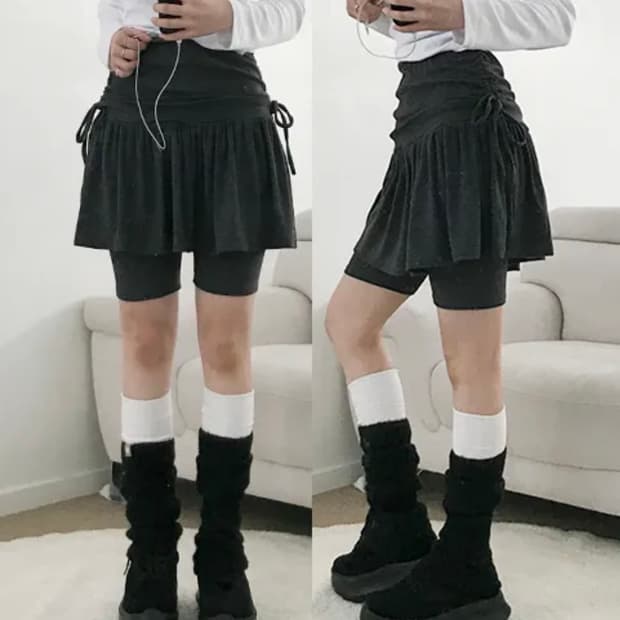 아이딜릭마켓 셔링 5부 치마바지 