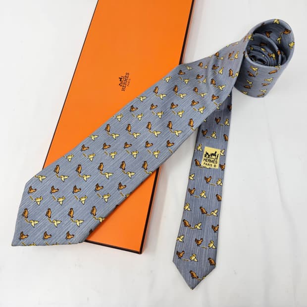 에르메스(Hermès) 버드 패턴 넥타이 명품