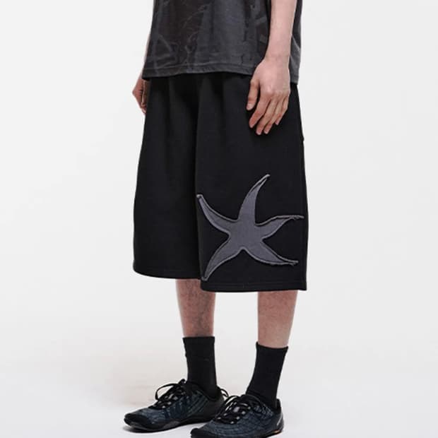 더콜디스트모먼트 더콜디 TCM 스타피쉬 하프 스웻 팬츠 버뮤다 블랙 L