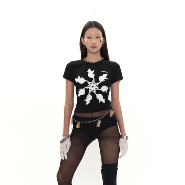604service FURRY RAT SLIM T SHIRT