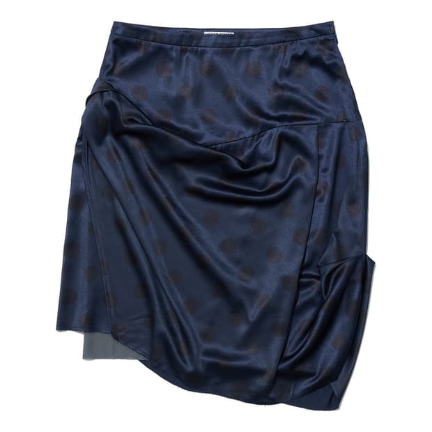 파르티멘토 우먼 DOT MIDI SKIRT NAVY