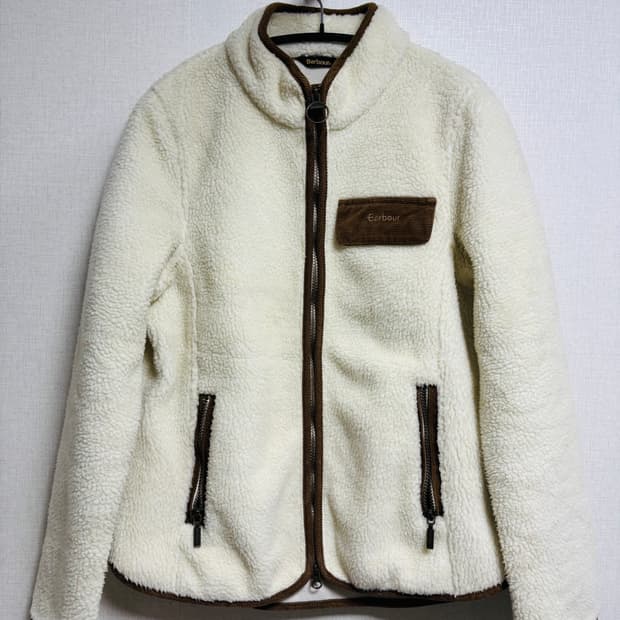 바버 Barbour 코듀로이 배색 플리스 집업 자켓