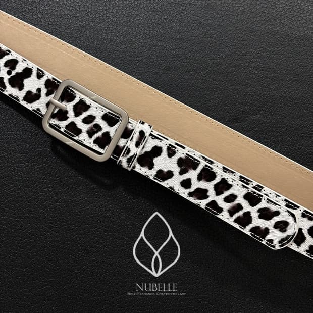 🌗 Dalmatian belt / 달마시안 호피 가죽 벨트