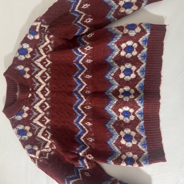 버건디빈티지  니트 