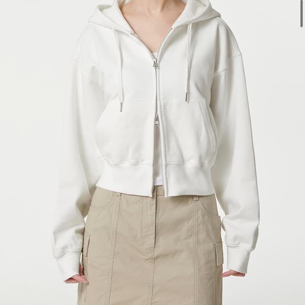 무신사 스탠다드 우먼 크롭 후드집업