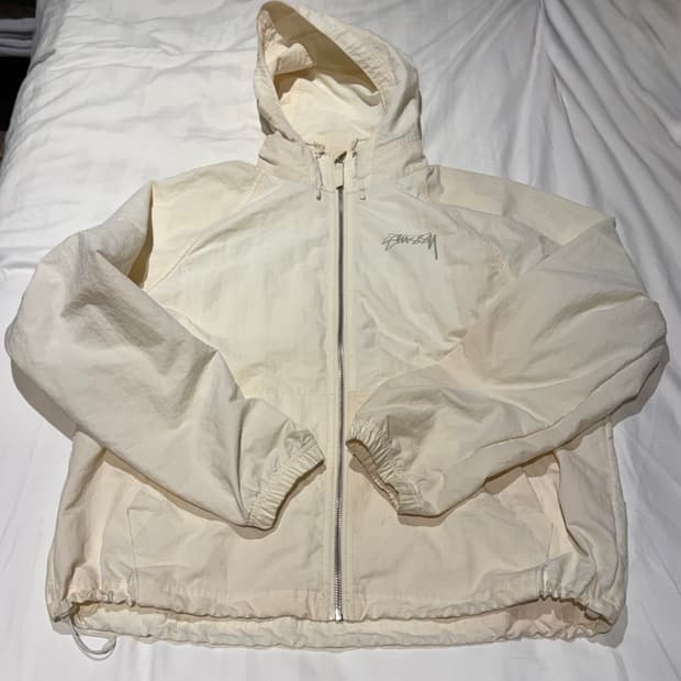 스투시 웨이브 다이 비치 쉘 자켓 본