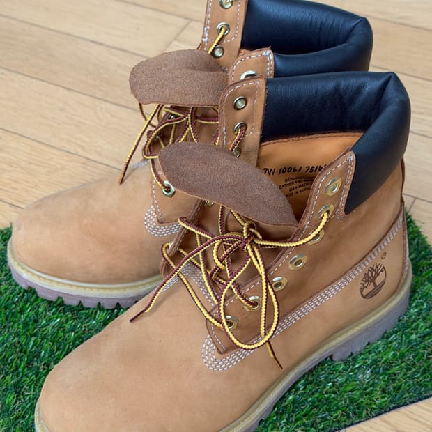 팀버랜드 프리미엄 6인치 워터프루프 부츠 위트 누벅 - 와이드