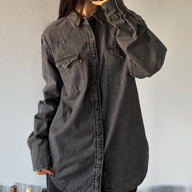 [M]리바이스 Levi's 웨스턴 흑청 데님 셔츠