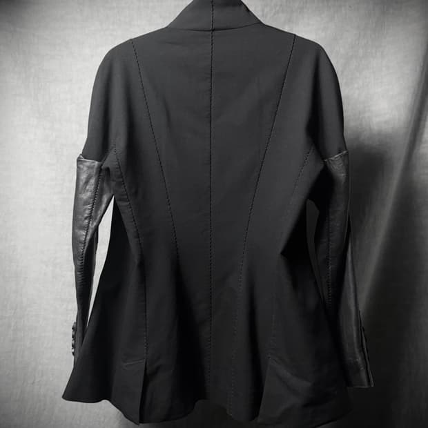 Masnada Leather Sleeve Hand Seam Jacket