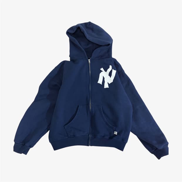 (L) 아킴보클럽 NY 후디집업 네이비