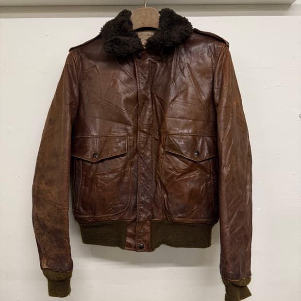 60s 쇼트 플라이트 가죽자켓 g-1