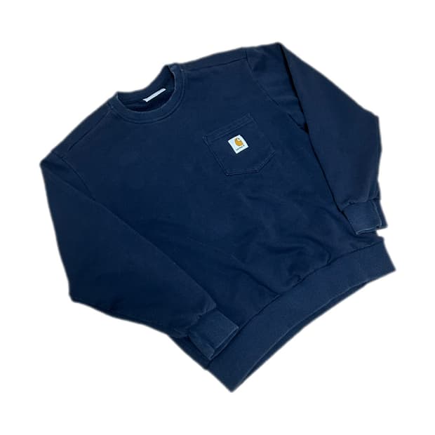 칼하트 wip 루즈핏 네이비 포켓 맨투맨