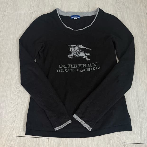 버버리 블루라벨 큐빅 빈티지 니트