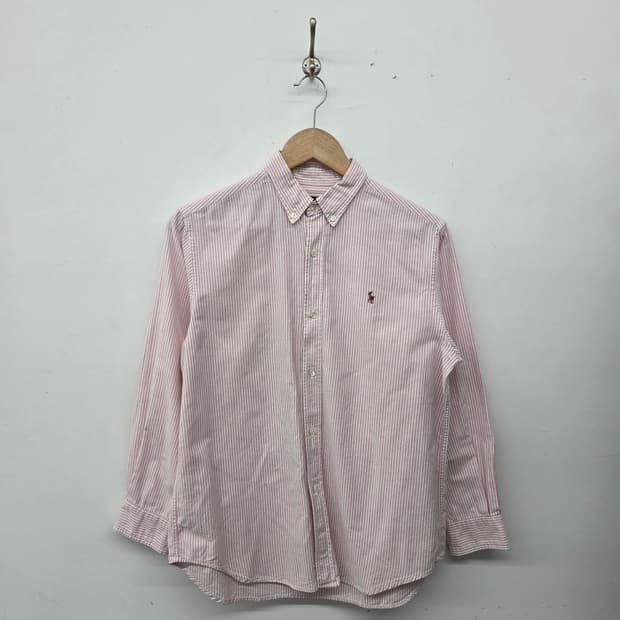 폴로 랄프로렌 스트라이프 셔츠 핑크 여m