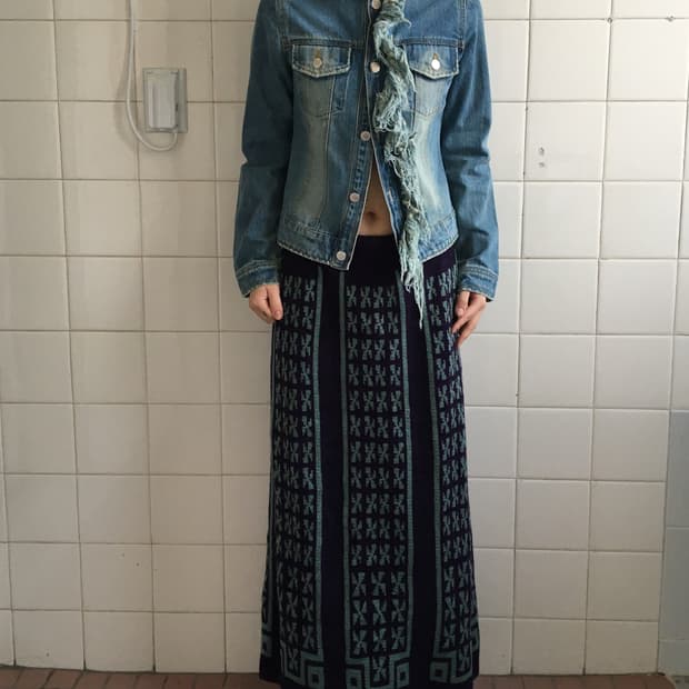 Fringe point denim jacket