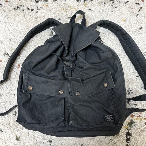 포터 생지데님 백팩