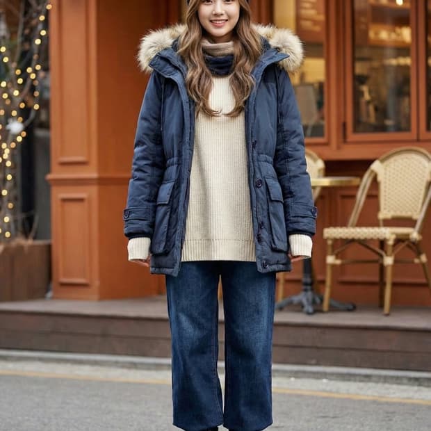 라코스테 네이비 덕다운 파카 패딩_95