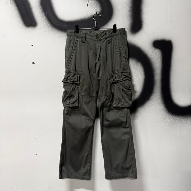 VTG 빈티지 밀리터리 멀티 포켓 와이드 카고 팬츠