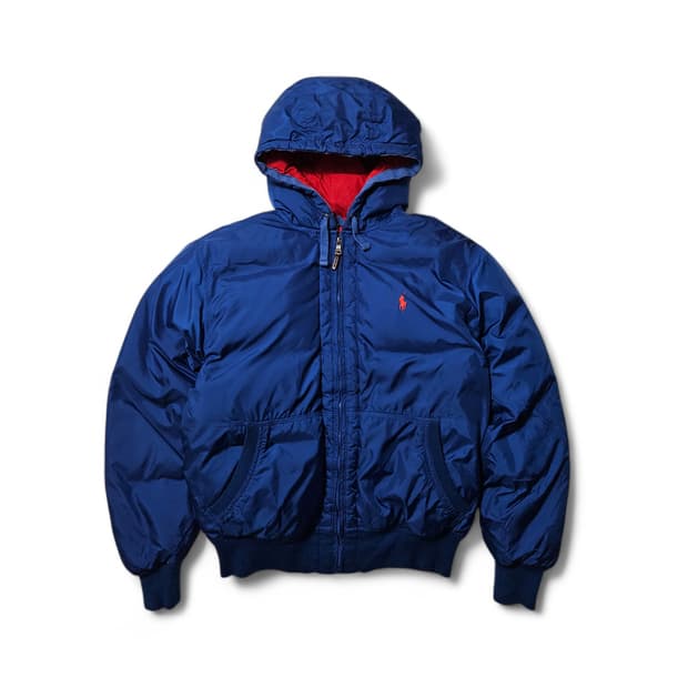 폴로 랄프로렌 다운 자켓 패딩 후드 L 95 100