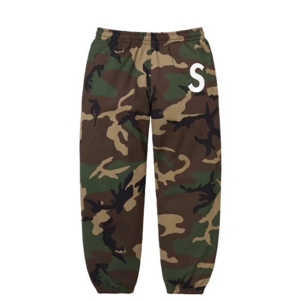 슈프림 S 로고 스웻 팬츠 카모 M
