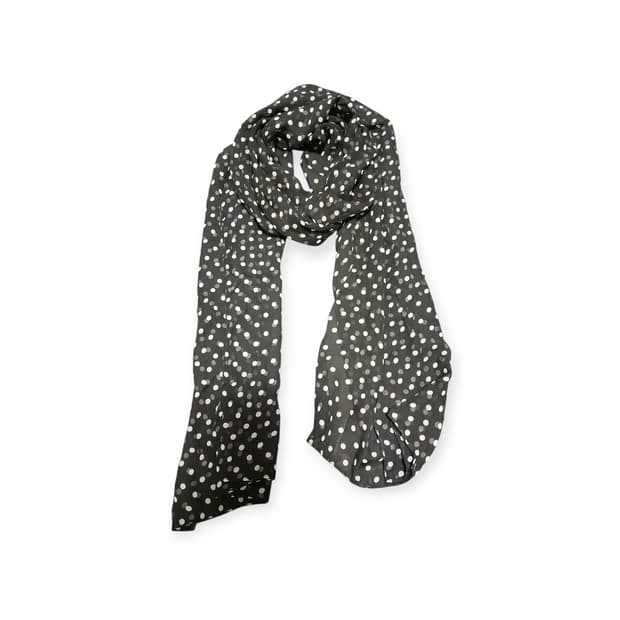 모리걸 블랙 땡땡이 스카프 
