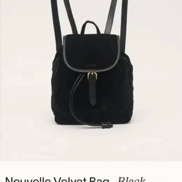 시엔느 벨벳 백팩 nouvelle velvet bag_black