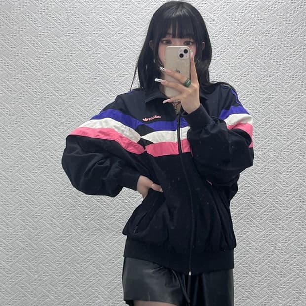 아디다스 올드스쿨 레트로 키치 90's 바람막이 자켓 105 C11510