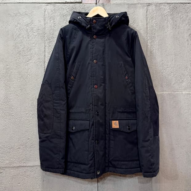 칼하트 WIP 블랙 트래퍼 파카 (S)  
