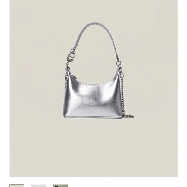 eee) 미니 체인 시티 백 실버(새상품)