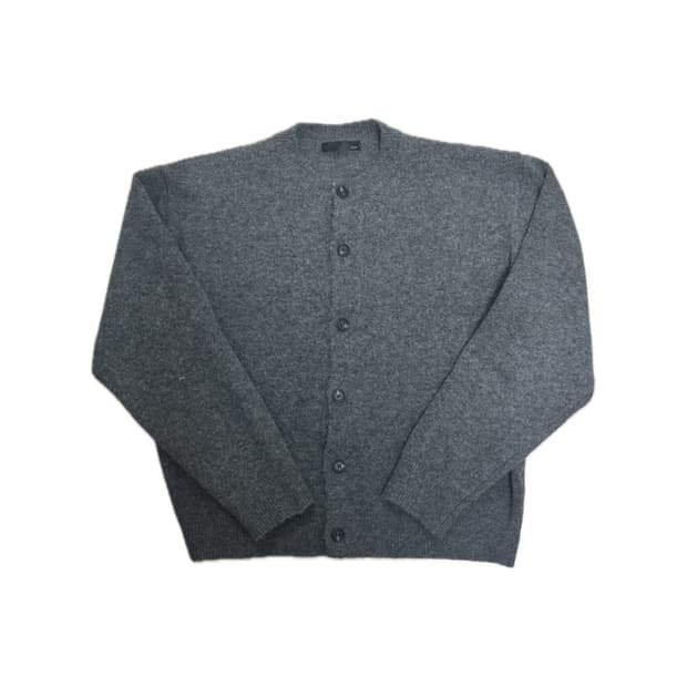 RUN 크롭 그레이 니트 가디건