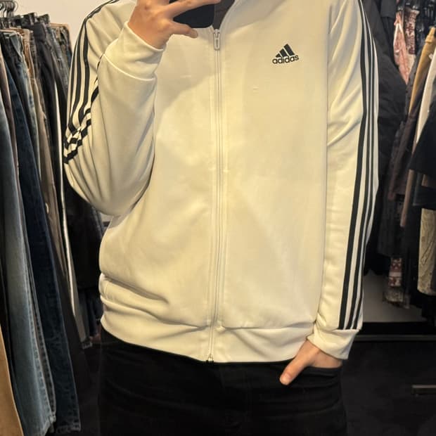아디다스 화이트 흰색 져지 저지 집업 트랙탑 코리아 대한민국 한국 XL