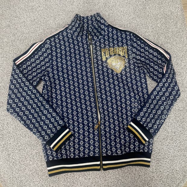 에드하디 네이비 패턴 트랙탑 자켓 M
