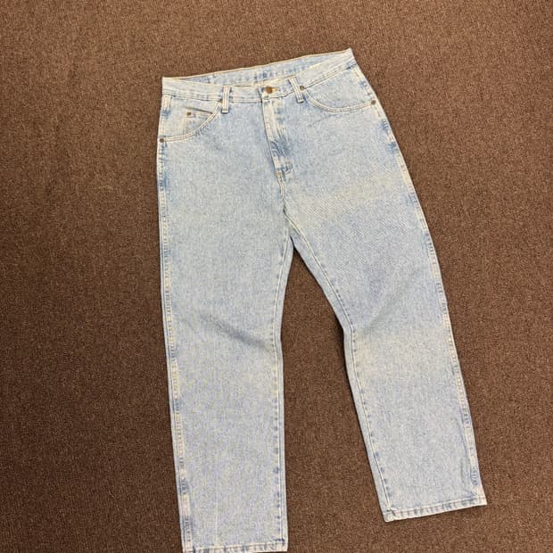 34)랭글러 빈티지 연청 데님팬츠