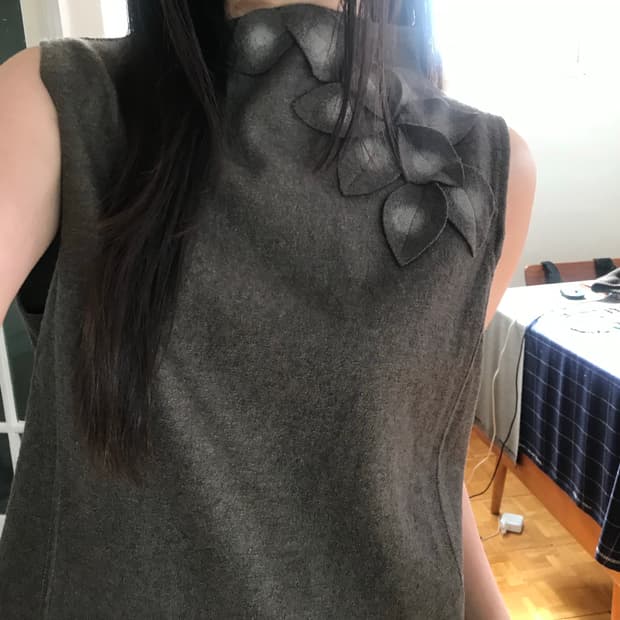 vintage wool pattern sleeveless