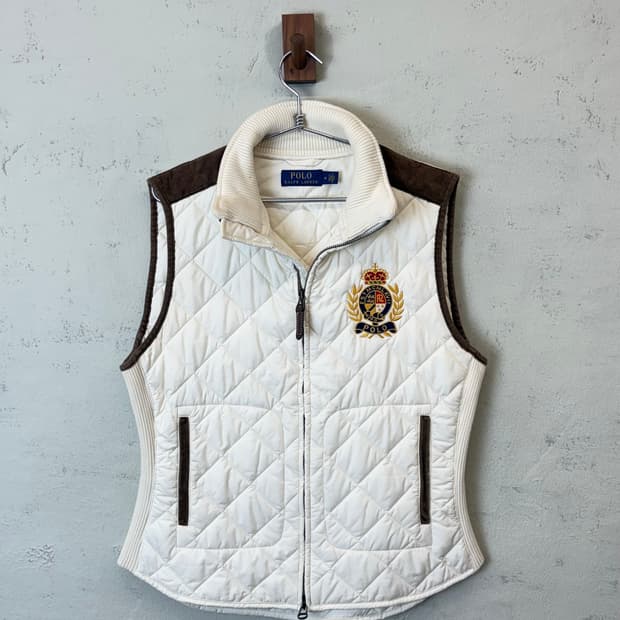 폴로랄프로렌 퀼팅 베스트 아이보리