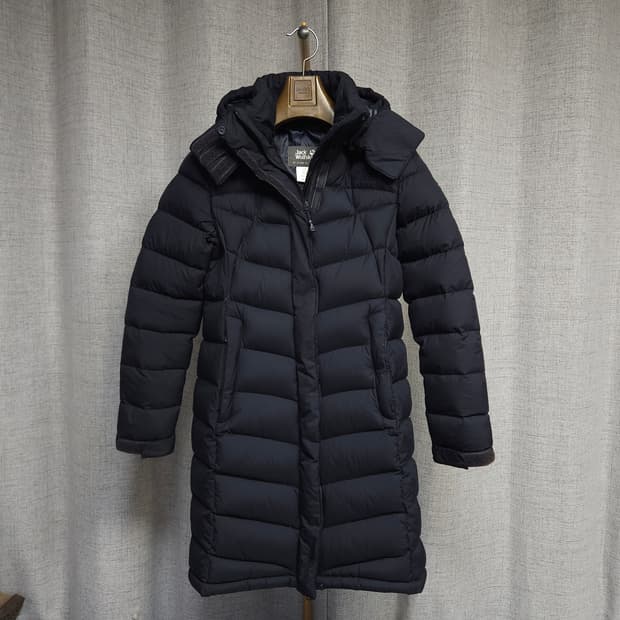 95 ) 잭울프스킨 여성 필파워 800 거위털 블랙 롱패딩